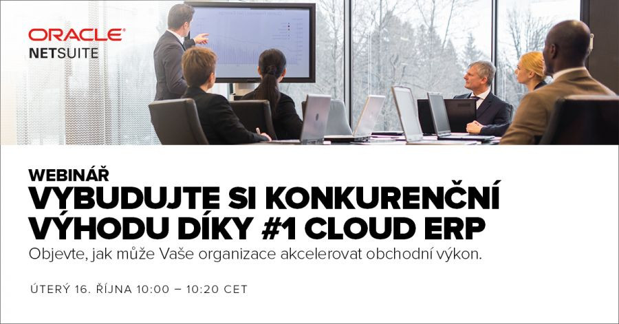 Zveme vás na webinář o světovém cloudovém ERP - OracleNetsuite